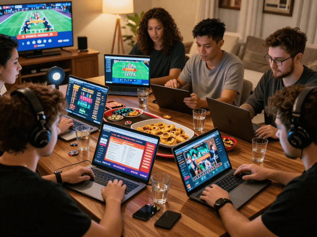 Engaging online gambling players enjoying diverse activities on gambleonline platform.