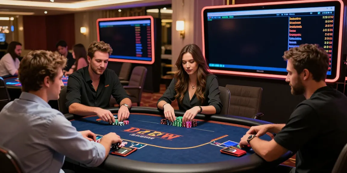 Best Crypto Casino in Canada 2026 lively gaming environment with players and vibrant decor.