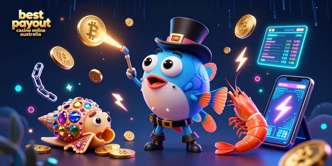Engage with the best payout casino online Australia in a vibrant underwater scene featuring exciting gambling elements.